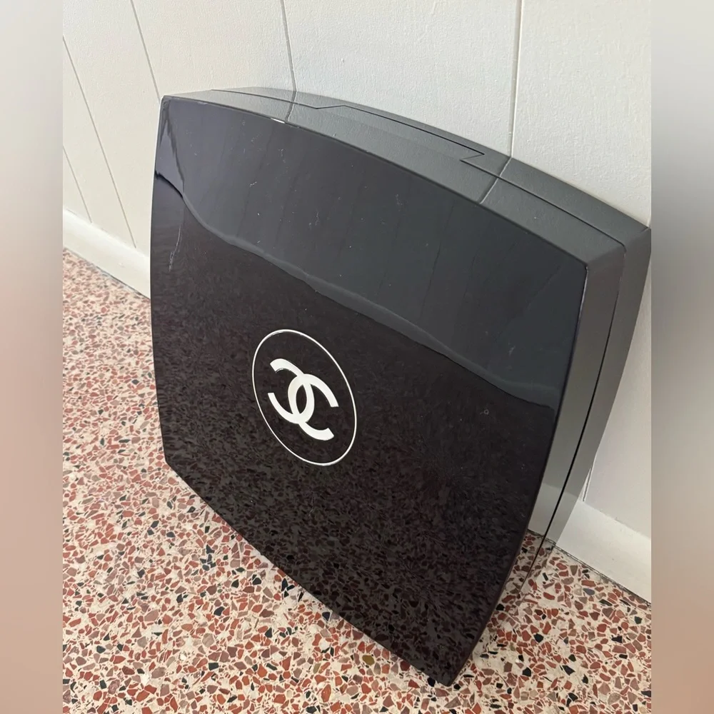 RARE CHANEL Giant Black Compact Beauty Box with Large Mirror From Fall 2015